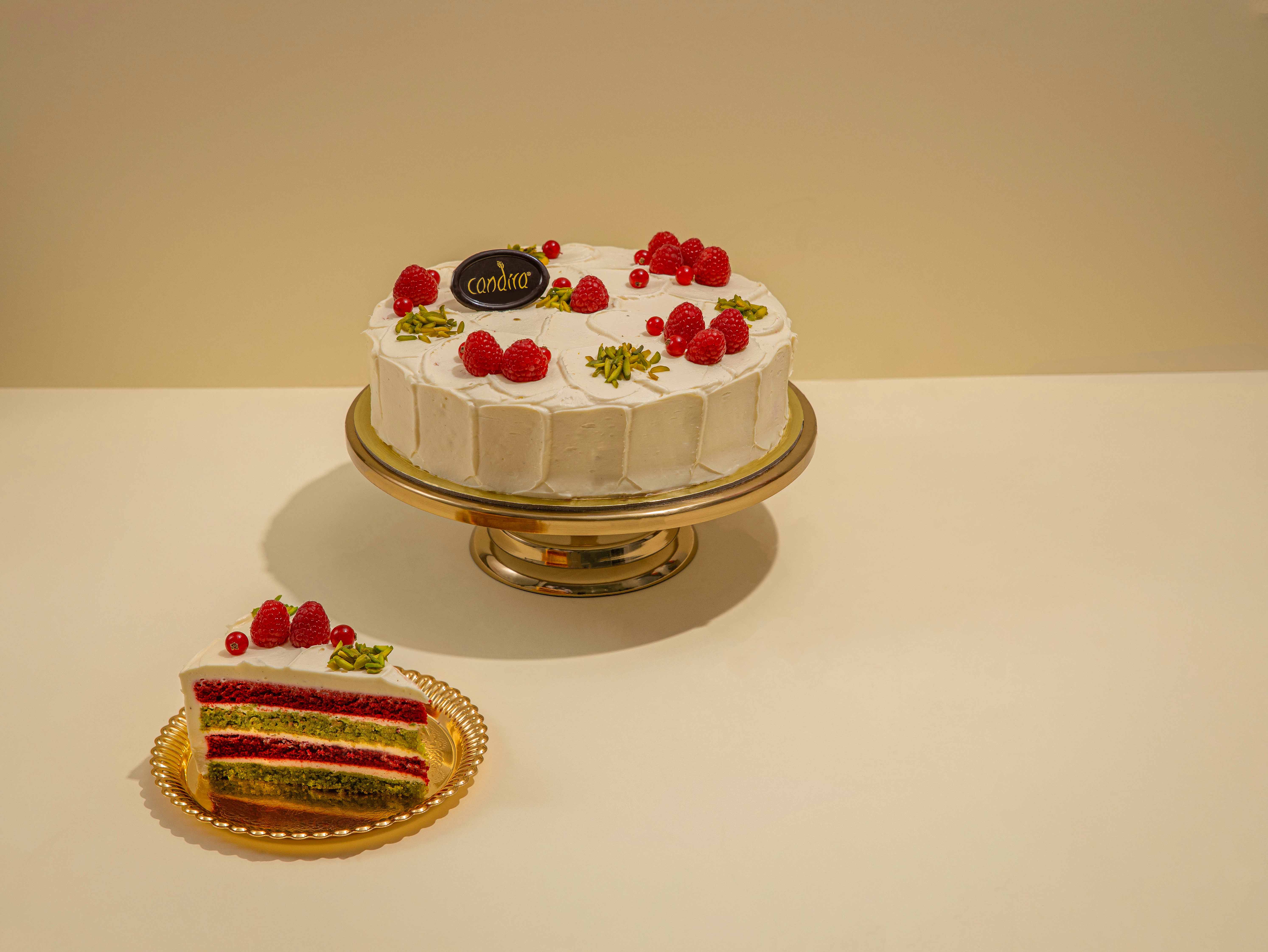 Pistachio Rasberry Cake